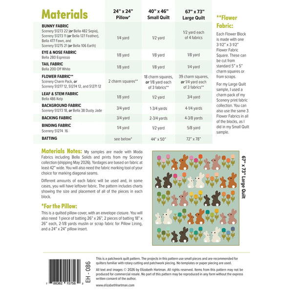 Quilt Pattern - Cottontails - Two Quilt Sizes and a Pillow!