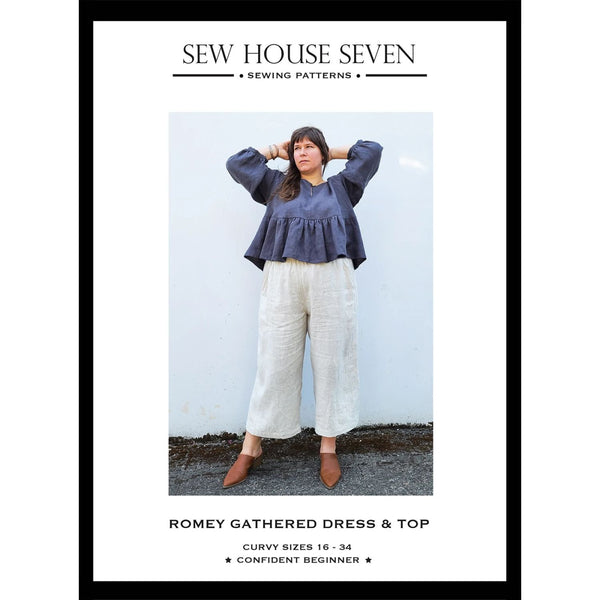 Sew House Seven Pattern - Romey Gathered Dress & Top - Sizes 16 - 34