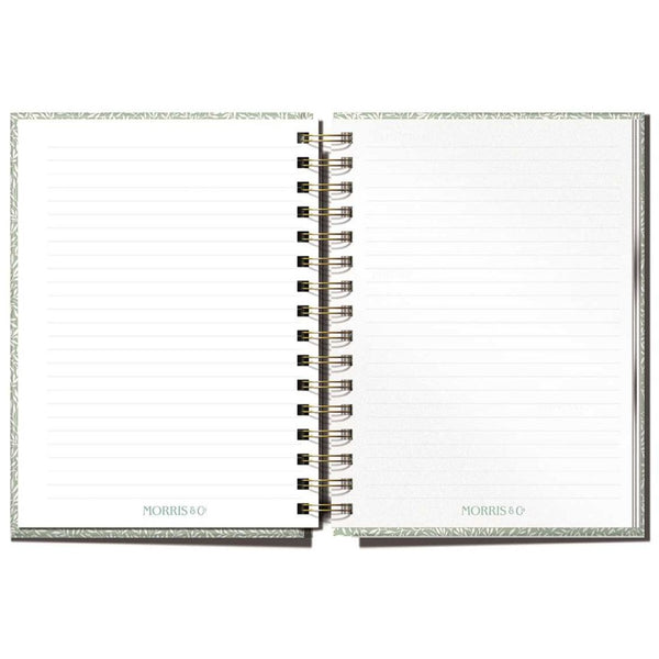 Notebook B5 Coil-bound- Morris&Co. - Sage Strawberry Thief