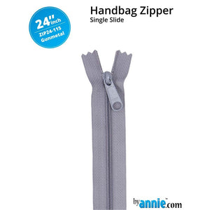 ByAnnie - 24” Single Slide Zipper - Gunmetal