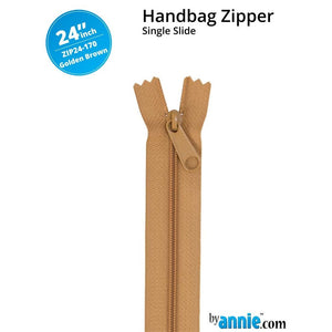 ByAnnie - 24” Single Slide Zipper - Golden Brown