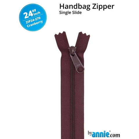 ByAnnie - 24” Single Slide Zipper - Cranberry