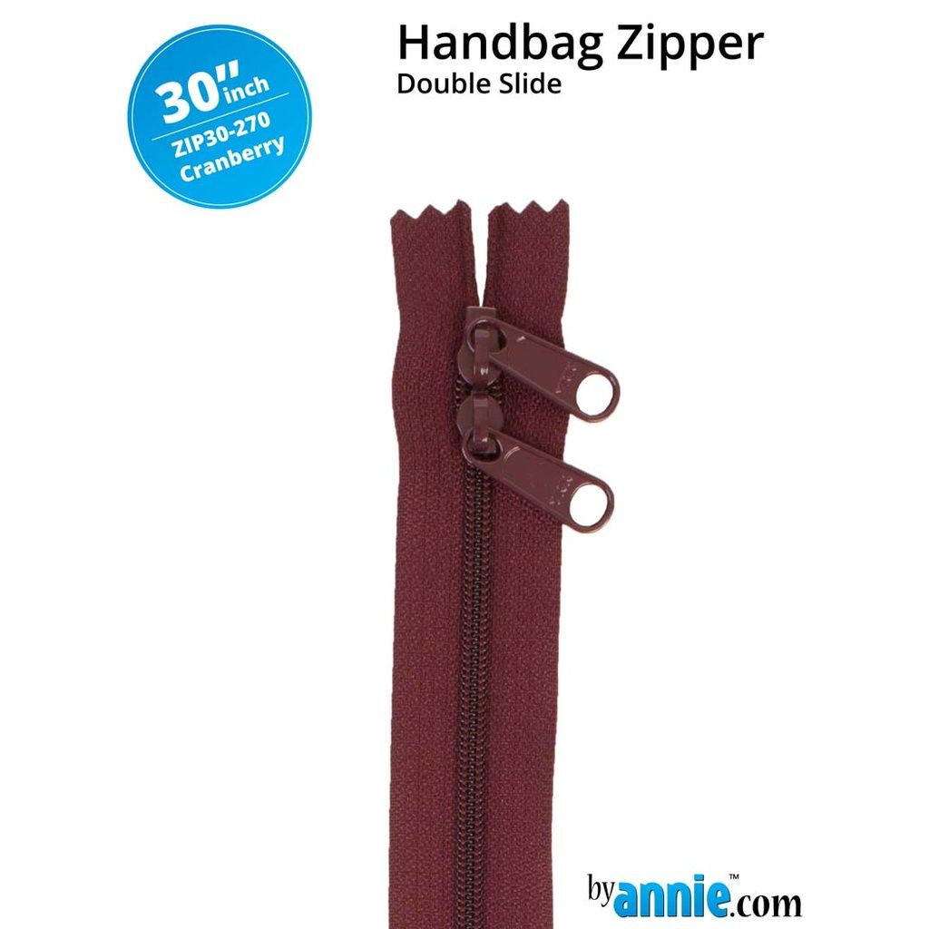 ByAnnie - 30” Single Slide Zipper - Cranberry