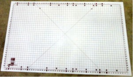 Super-size Cutting Mat with Grid - 55" x 32" Grid - crooked print