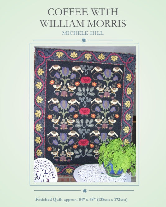 Michele Hill Pattern - Coffee with William Morris - 54"x68"
