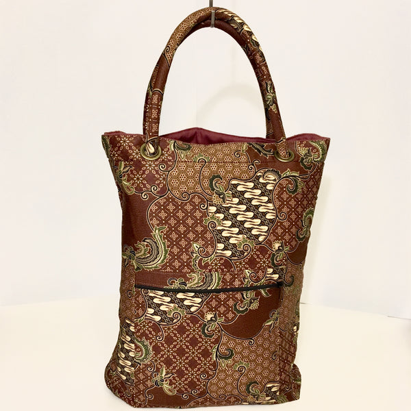 Cotton Batik & Canvas Project Bag - Reversible