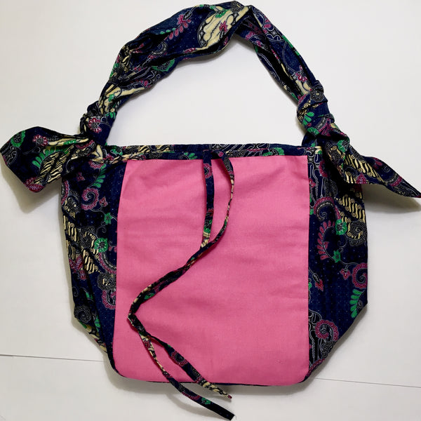 Cotton Batik and Twill Shopping Bag - Reversible
