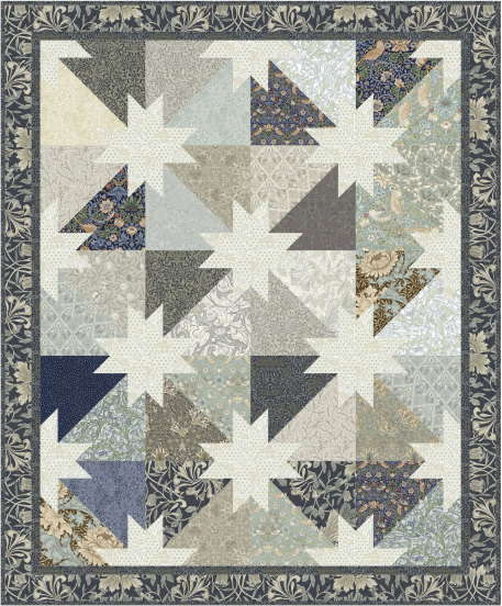 Southern Stars - Mineral - Quilt Top Kit - 56” x 68" - Intermediate