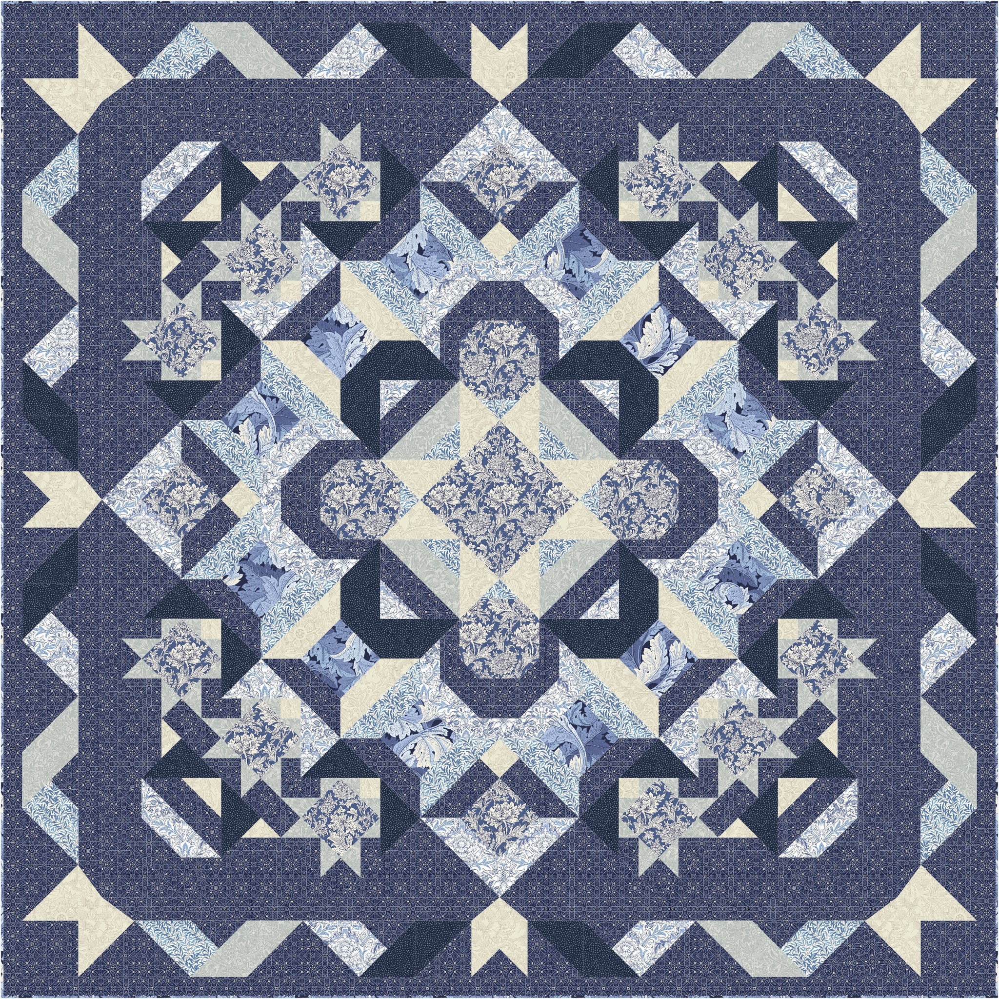 Stellar Starburst - Block of the Month - Kit - Large 106" x 106"