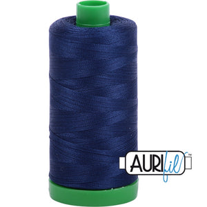 Aurifil Cotton 40wt Thread - 1000 mt - 2784 - Dark Navy