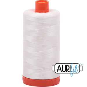Aurifil Cotton 50wt Thread - 1300 mt - 2026 - Chalk