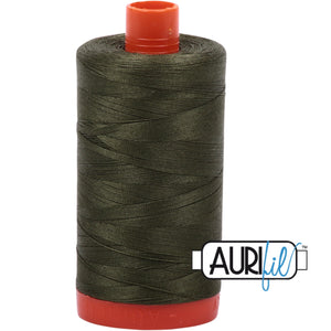 Aurifil Cotton 50wt Thread - 1300 mt - 5023 - Medium Green