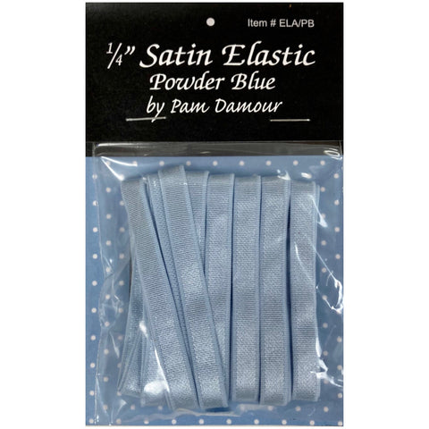 Satin Elastic - Powder Blue - 1/4" (6mm) - 4yd