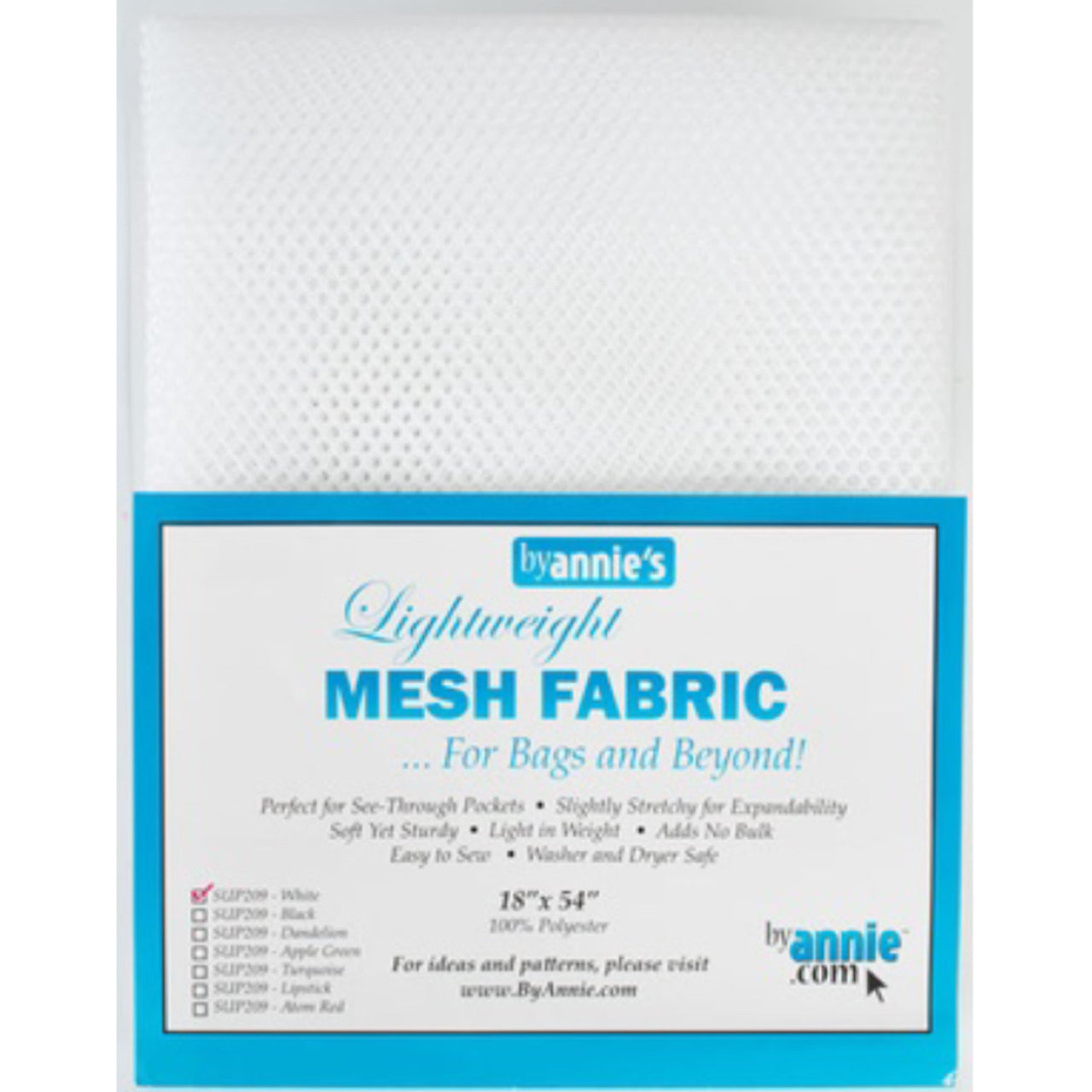 ByAnnie Mesh Fabric - 18”x54” - White