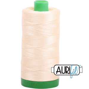 Aurifil Cotton 40wt Thread - 1000 mt - 2123 -Butter