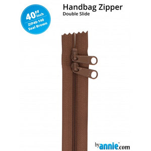 ByAnnie - 40” Double Slide Zipper -  Seal Brown