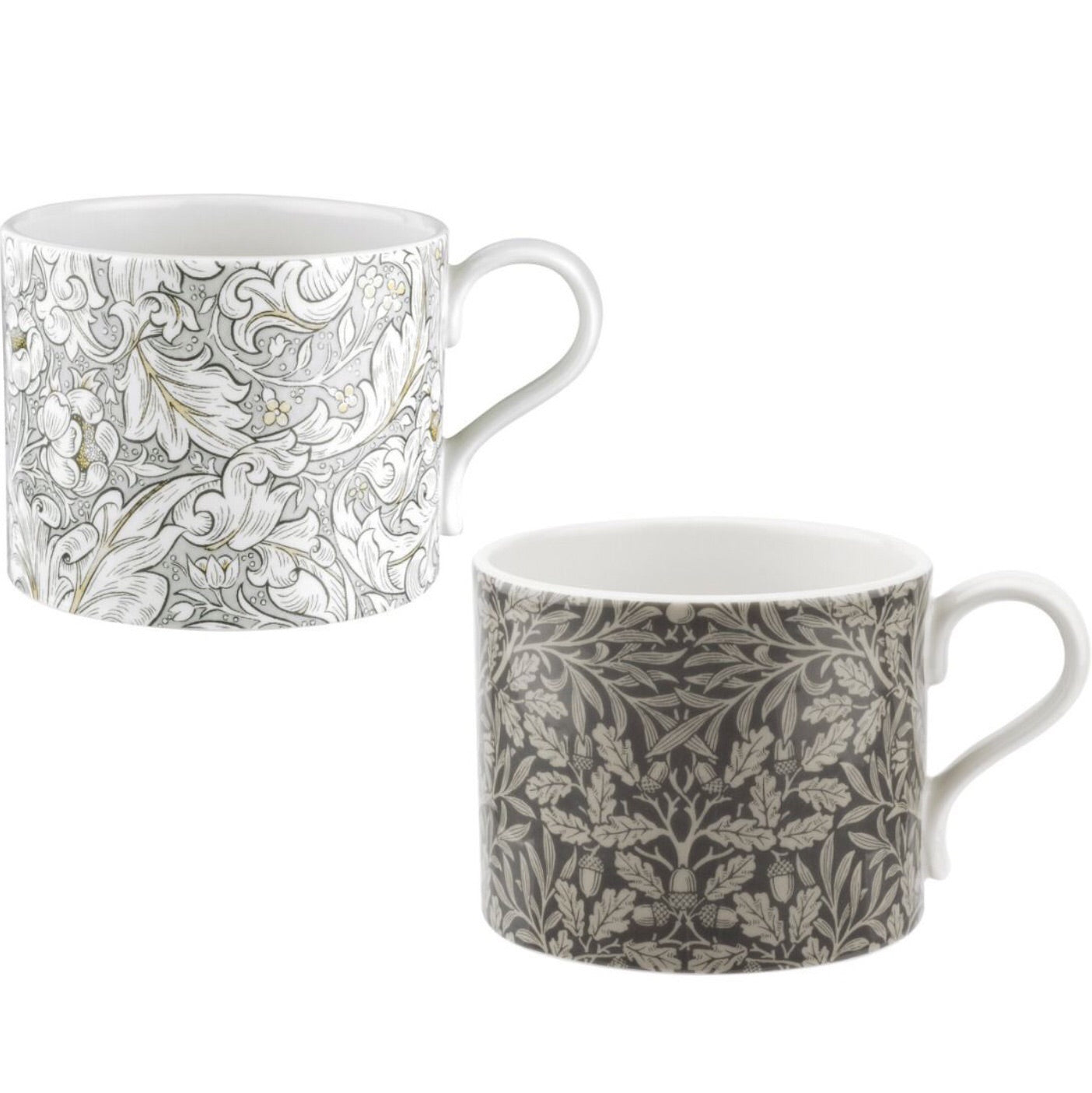 Morris & Co. Set of 2 Mugs - Pure Morris Bachelors Button and Acorn