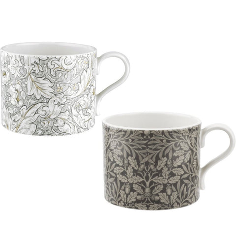 Morris & Co. Set of 2 Mugs - Pure Morris Bachelors Button and Acorn