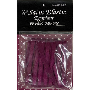 Satin Elastic - Eggplant - 1/4" (6mm) - 4yd