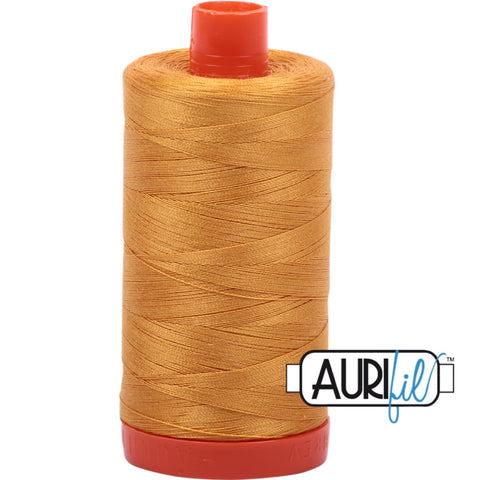 Aurifil Cotton 50wt Thread - 1300 mt - 2140 - Orange Mustard