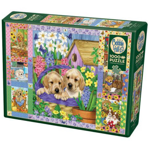 Puppies and Posies 1000 Piece Puzzle