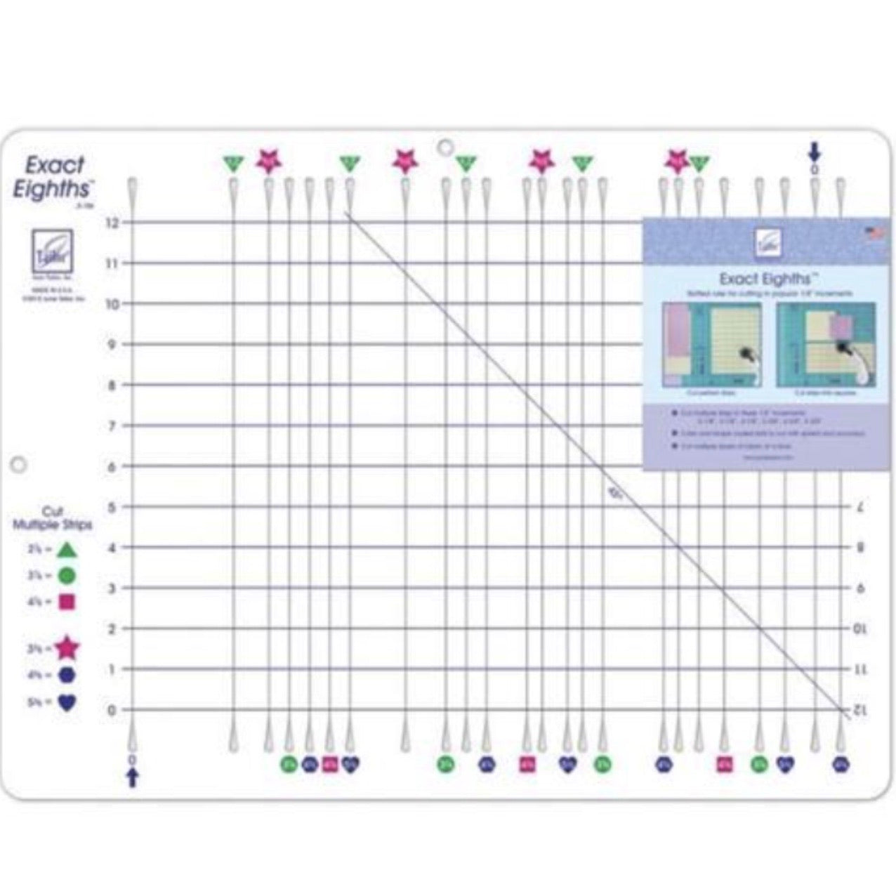 Exact Eighths Slotted Ruler - 22” x 16.5”