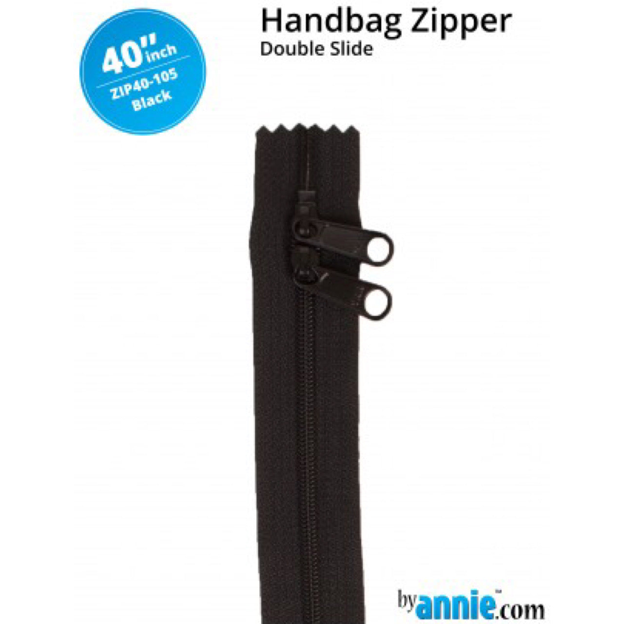 ByAnnie - 40” Double Slide Zipper - Black