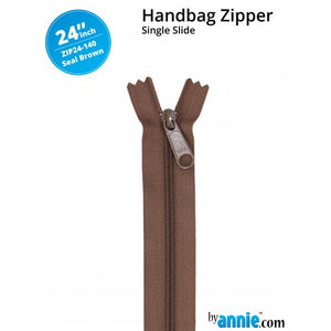 ByAnnie - 24” Single Slide Zipper - Seal Brown