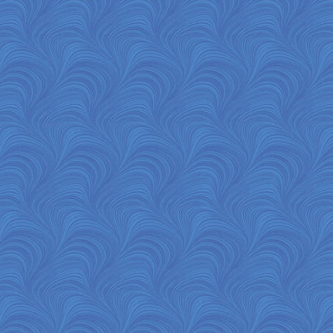 Wave Texture 108” Flannel Backing - Medium Blue