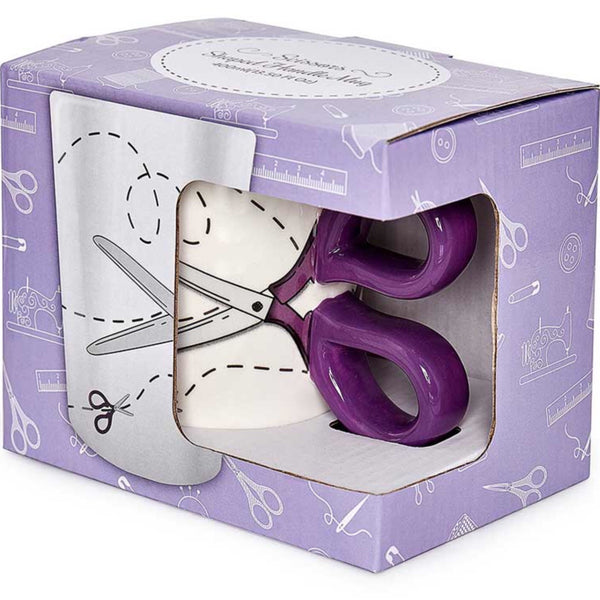 Sewing Scissor Mug - Purple