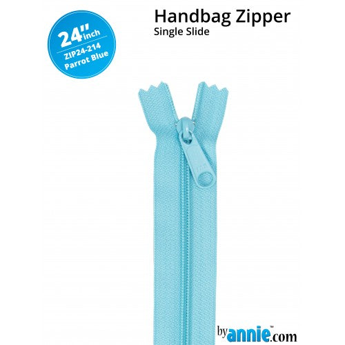 ByAnnie - 24” Single Slide Zipper - Parrot Blue