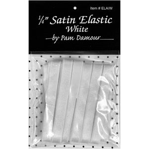 Satin Elastic - White - 1/4" (6mm) - 4yd