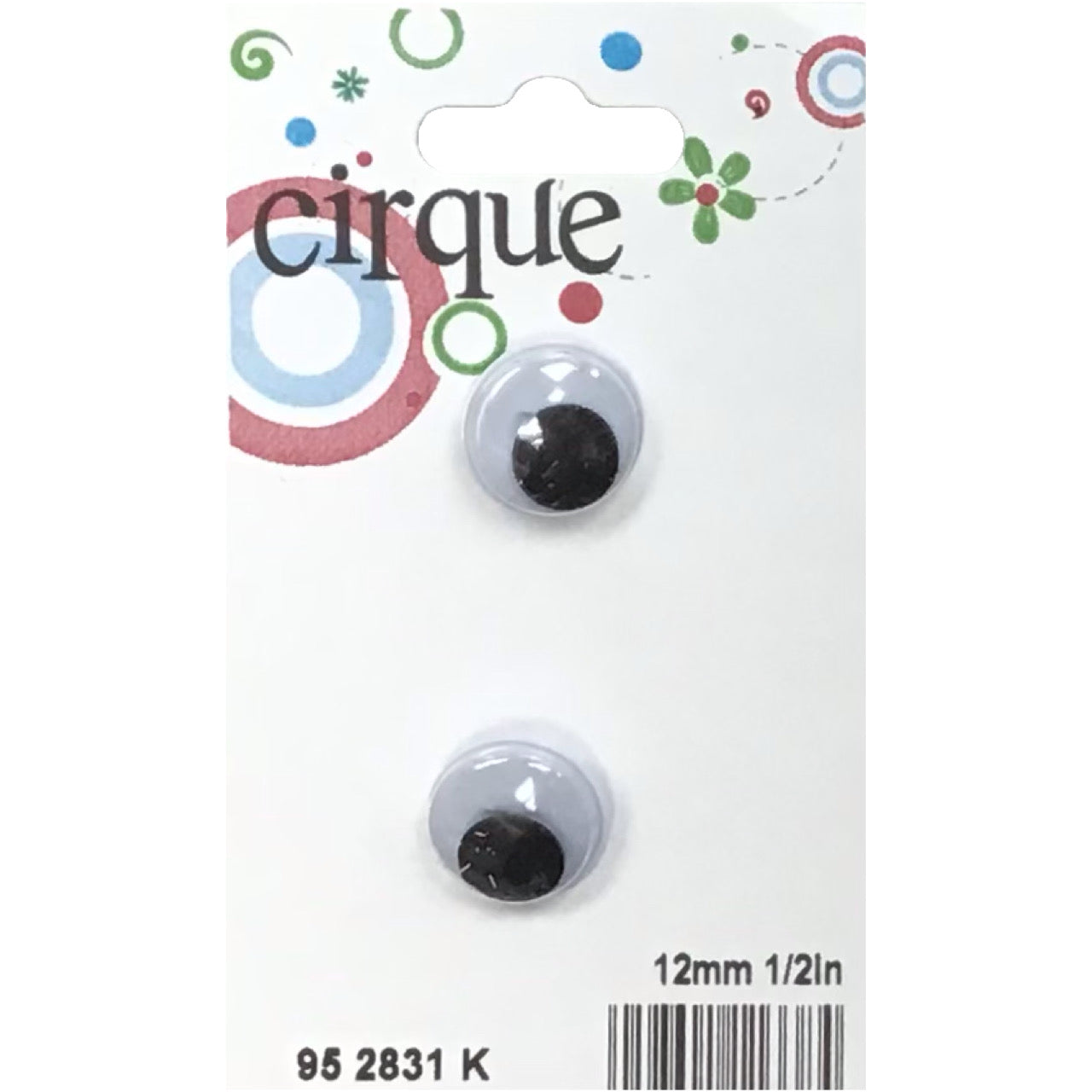 Googly Eyes - 1/2” Buttons - 2 pack
