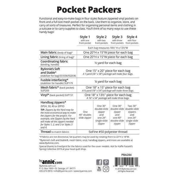 ByAnnie Pattern - Pocket Packers