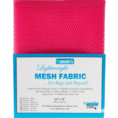 ByAnnie Mesh Fabric - 18”x54” - Lipstick