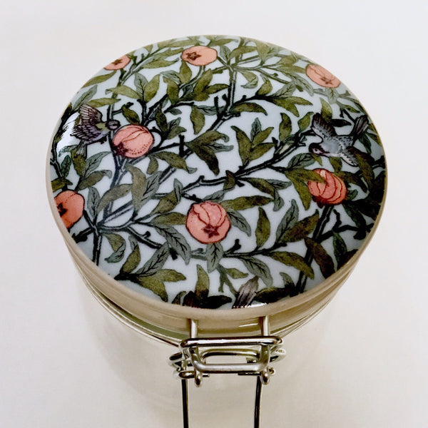 William Morris Clip Top Jar - Pomegranate