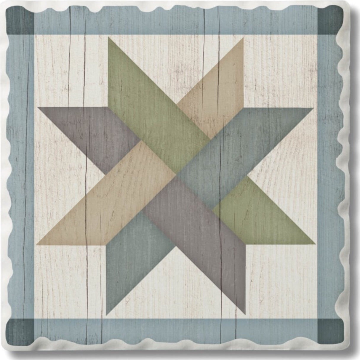 Absorbent Stone Coaster - Weave Star