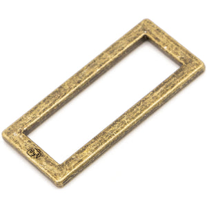 ByAnnie Hardware - 1.5” Rectangle Ring - Set of 2 - Brass