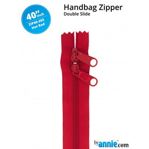 ByAnnie - 40” Double Slide Zipper -  Hot Red