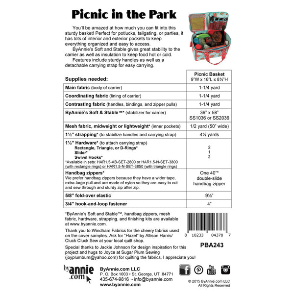 ByAnnie Pattern - Picnic in the Park