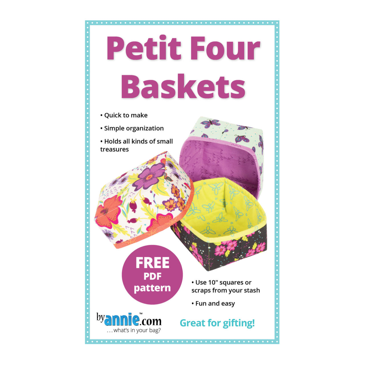 ByAnnie Pattern - Petit Four Baskets