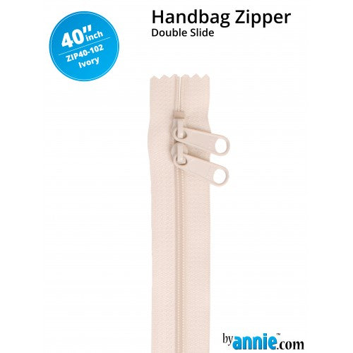 ByAnnie - 40” Double Slide Zipper -  Ivory