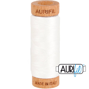 Aurifil Cotton 80wt Thread - 280 mt - 2021 - Natural White