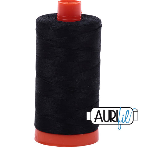Aurifil Cotton 50wt Thread - 1300 mt - 2692 - Black