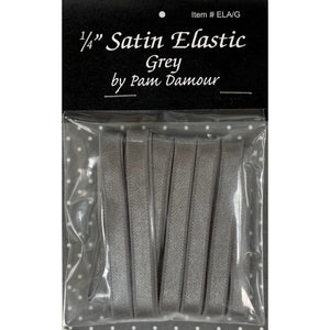 Satin Elastic - Grey - 1/4" (6mm) - 4yd