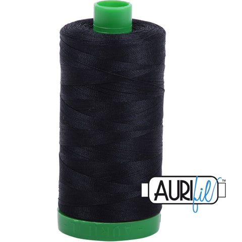 Aurifil Cotton 40wt Thread - 1000 mt - 2692 - Black
