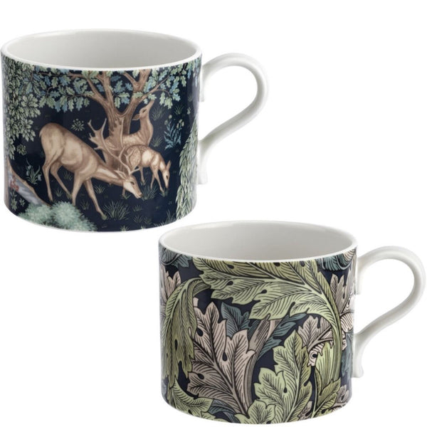 Morris & Co. Set of 2 Mugs - Brook and Acanthus