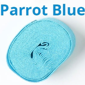 ByAnnie Fold Over Elastic - 20mm - 2 yards - Parrot Blue